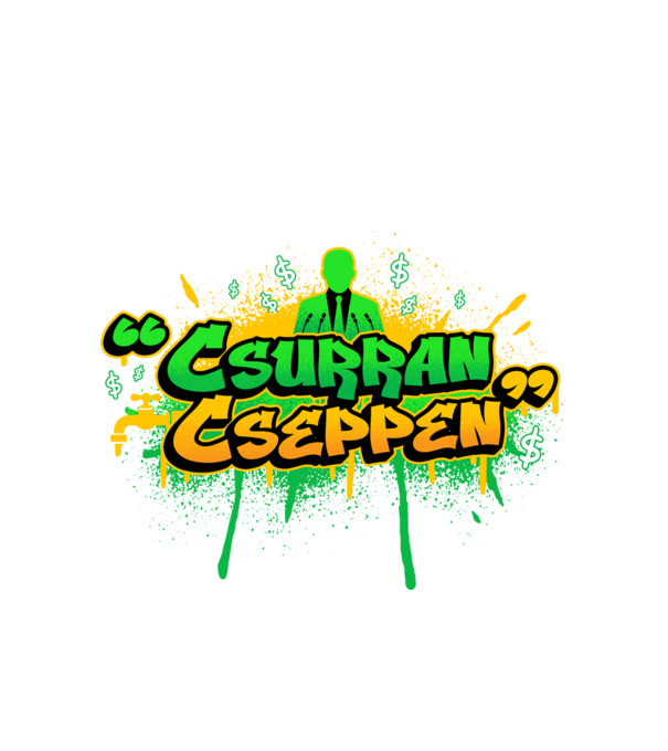 Csurran Cseppen graffiti minta fehér pólón