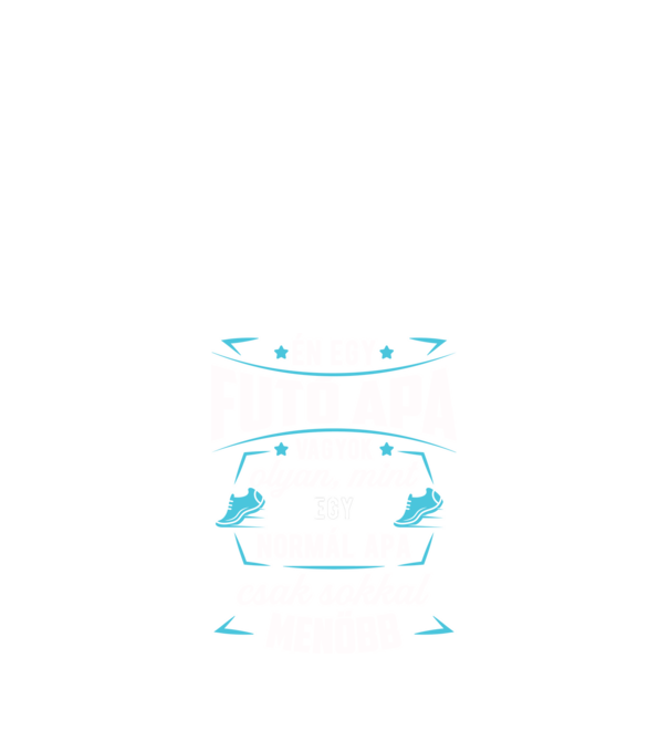 Menő Futó apa minta fekete pólón