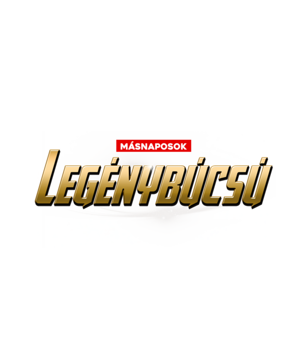 Legénybúcsú végjáték arany minta fehér pólón