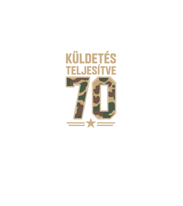 Küldetés teljesítve 70 minta fekete pólón