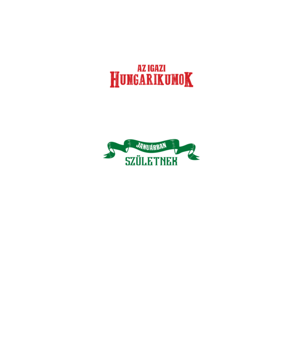 Szülinapos hungarikum JANUÁR minta fekete pólón