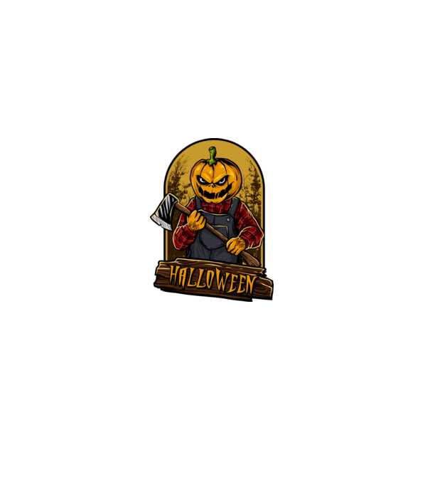 Scary halloween minta fekete pólón