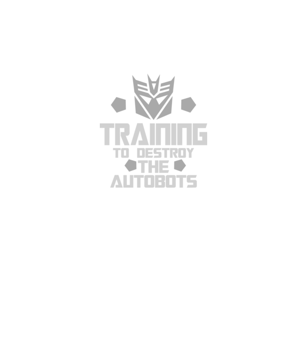 Training to destroy the autobots minta fekete pólón