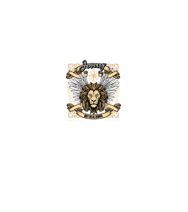 KINGS ARE BORN 1985 - JANUÁR minta fekete pólón