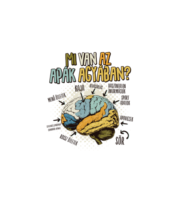 Mi van az apák agyában minta fehér pólón