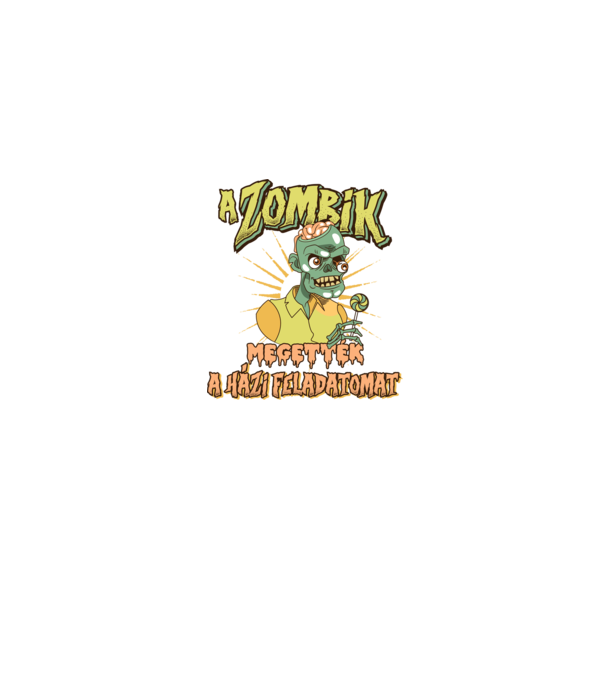 A zombik megették a HÁZIMAT minta farmerkék pólón