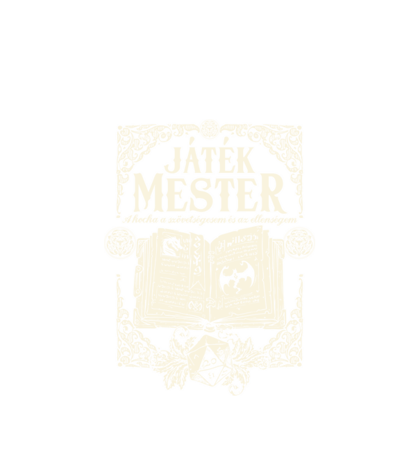 Dungeons and Dragons Játék Mester minta fehér pólón