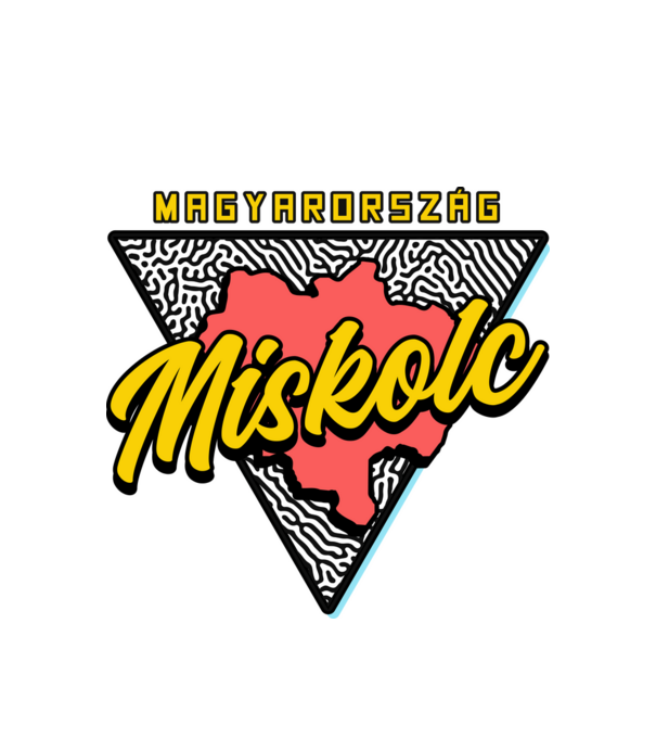 Retro Miskolc minta fehér pólón