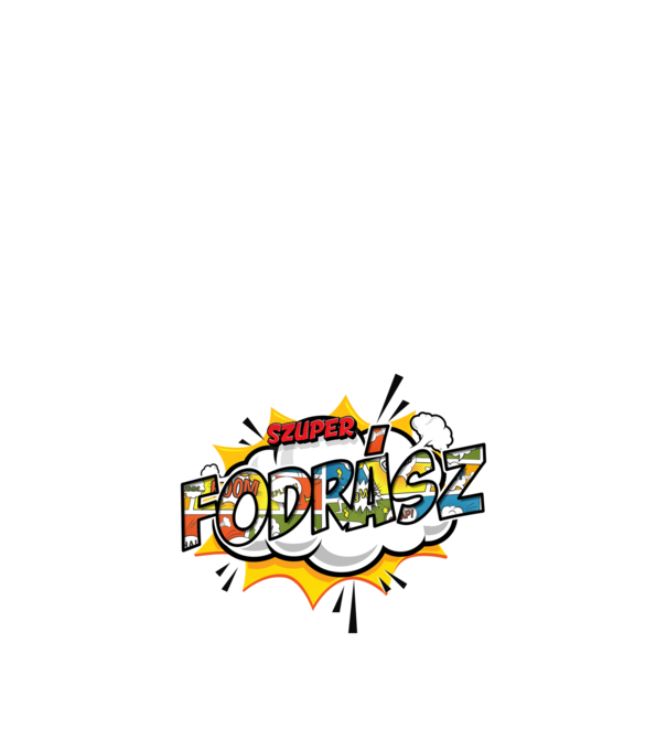 Szuper Fodrász minta fehér pólón