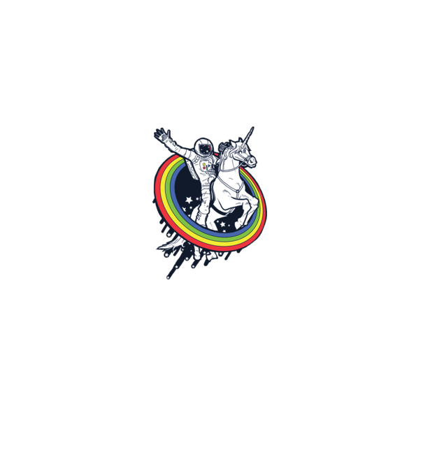 Unicorn Spaceman minta türkiz pólón