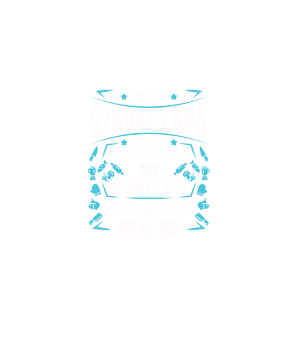 Menő szakács apa minta sötétkék pólón