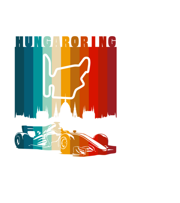 Hungaroring colorful minta fekete pólón