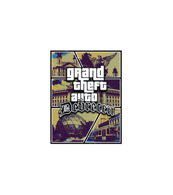 GTA Debrecen minta fehér pólón