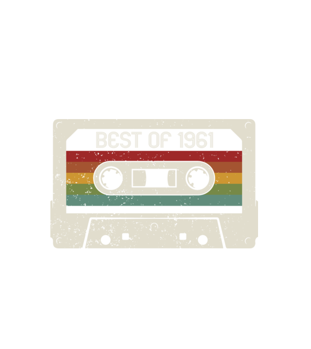retro tape 1961 vintage minta fekete pólón