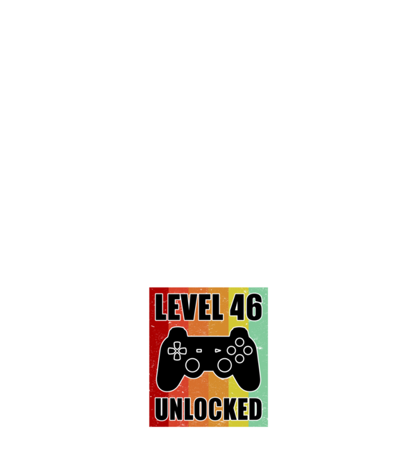 level 46 unlocked retro gamer minta sötétkék pólón