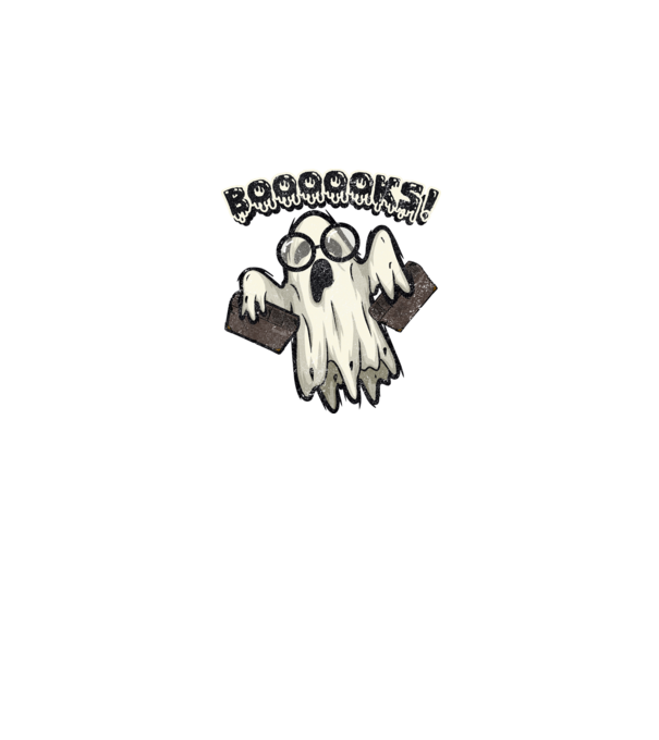 Spooky booookworm minta fekete pólón