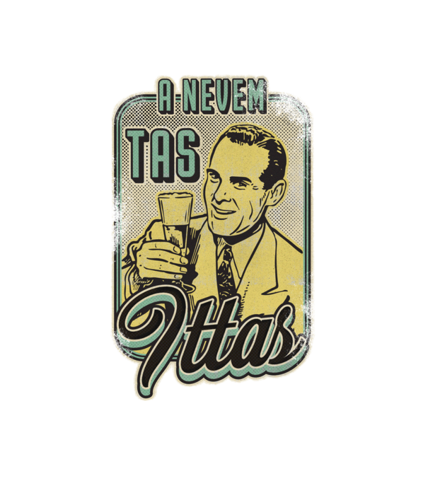 A nevem Tas minta fehér pólón