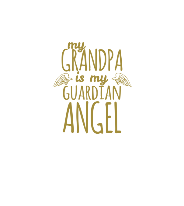 My grandpa is my guardian angel minta fekete pólón