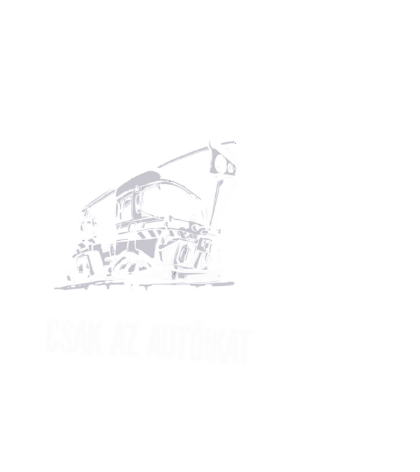 Hülyék és az autóik minta fekete pólón