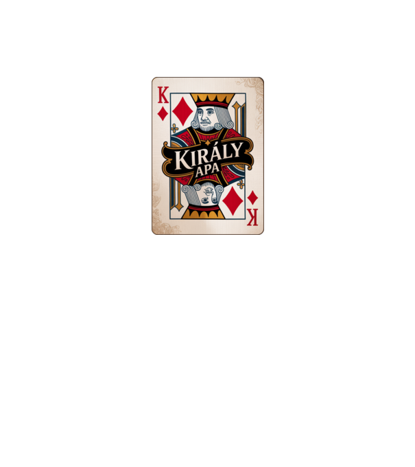 Király Apa minta fekete pólón