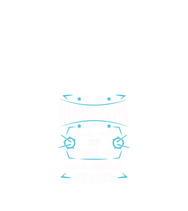 Menő Dobos apa minta fekete pólón