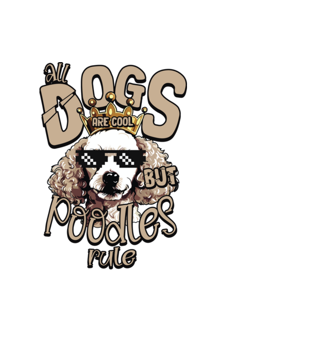 Uszkár Poodles rule minta világoskék pólón