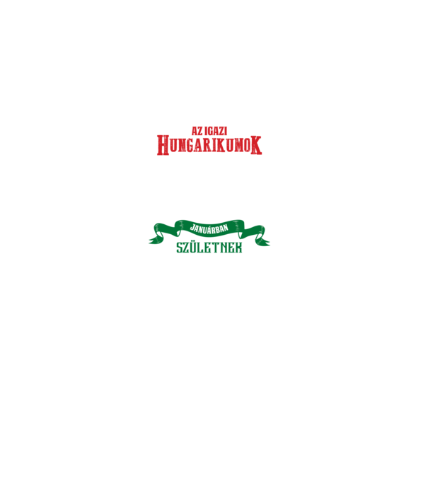 Szülinapos hungarikum JANUÁR minta fekete pólón