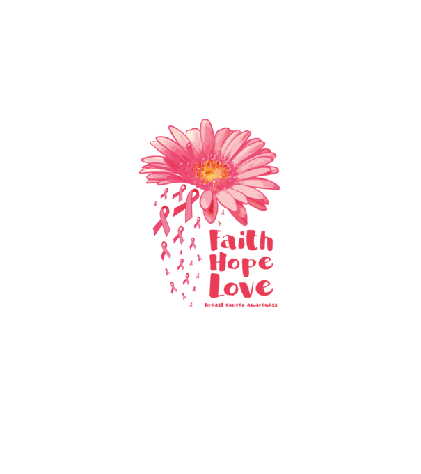 Gerbera faith hope love minta fehér pólón
