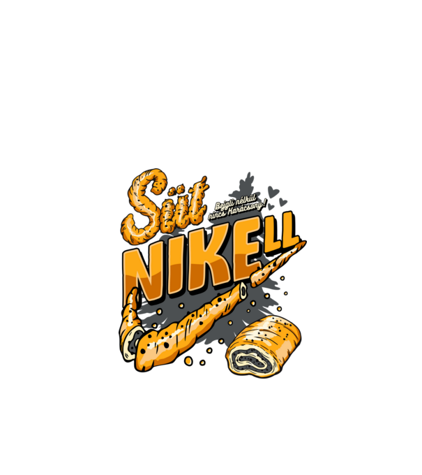 SütNikell minta fekete pólón