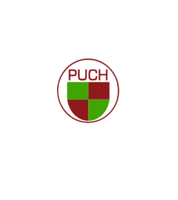 Puch minta fehér pólón