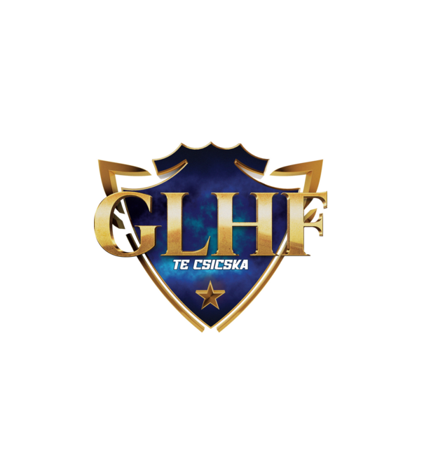 GLHF  te csicska minta fehér pólón