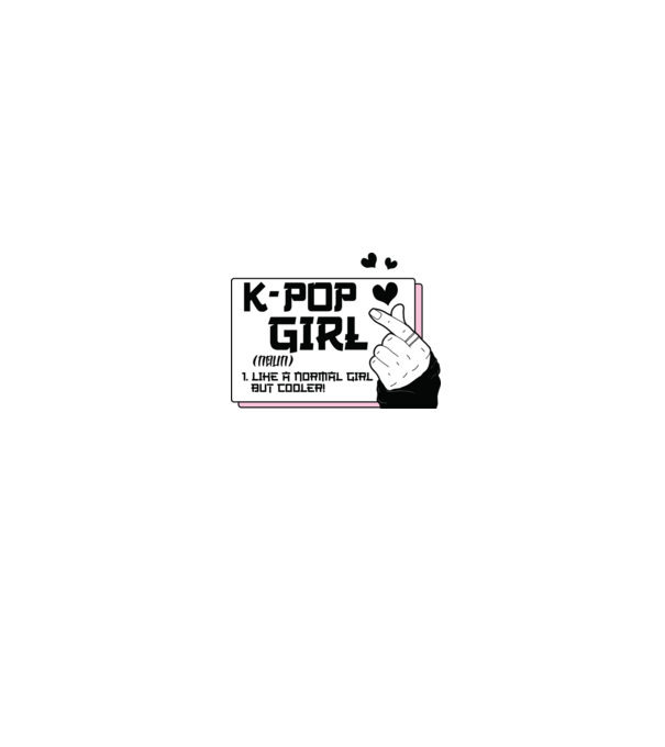 K-POP FANGIRL minta fehér pólón