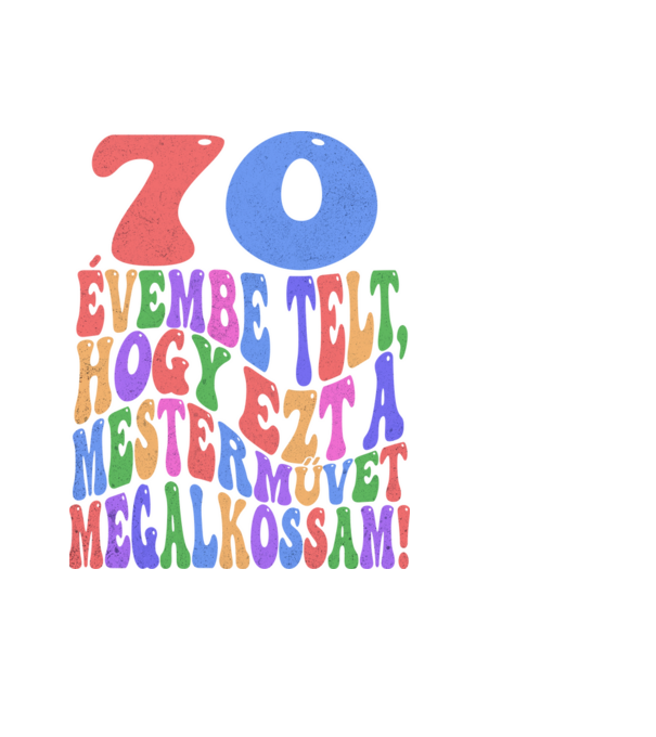 Mestermű megalkotása 70 minta fekete pólón