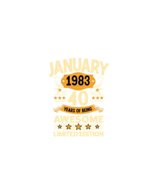 January 1983 40 years of being limited edition minta fekete pólón