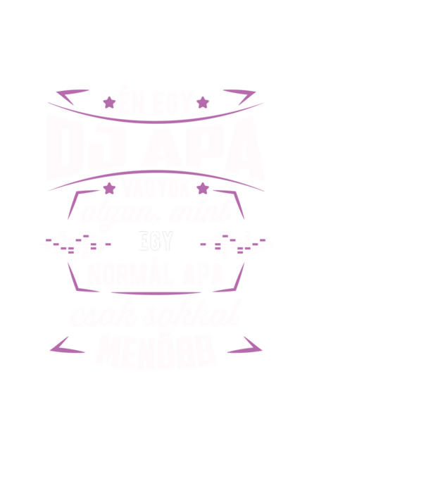 Menő dj apa minta fekete pólón