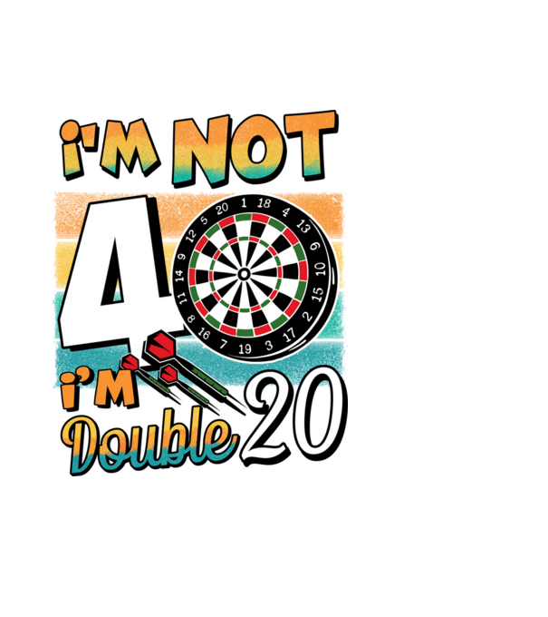Darts Birthday 40 years old minta fekete pólón