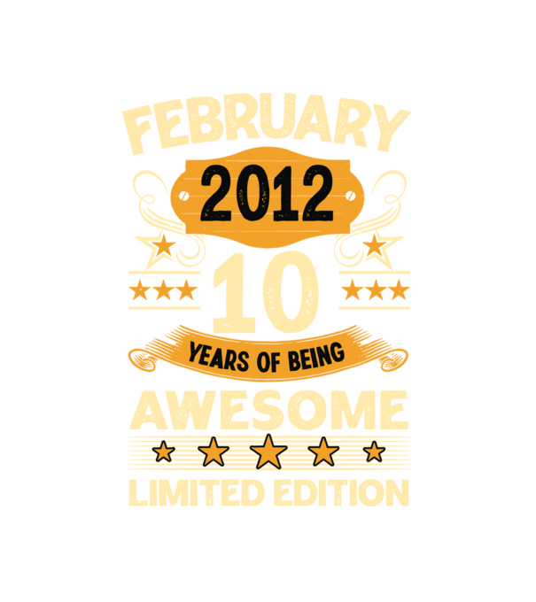 10 years of being limited edition_february minta fehér pólón