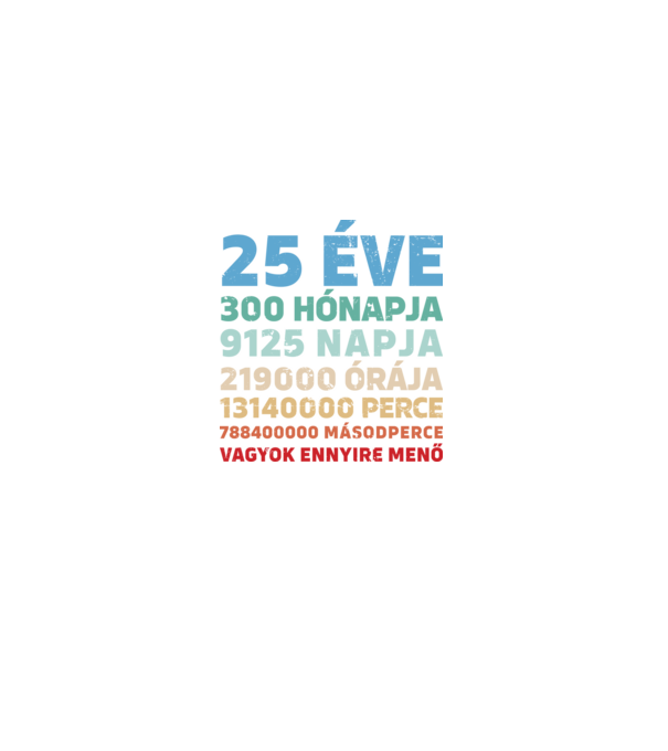 25 éve vagyok ennyire menő minta szürke pólón