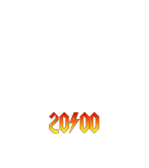 Rock születésnap 2000 JANUÁR minta fehér pólón