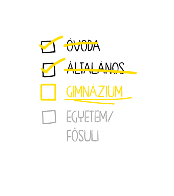 Oktatás checklist Általános - fehér alap minta homokszín pólón