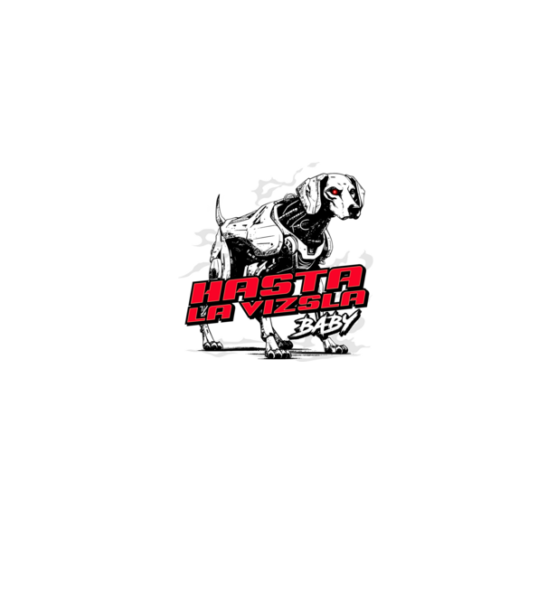 Hasta la vizsla baby minta farmerkék pólón