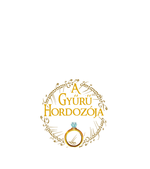 A gyűrű hordozója minta fehér pólón