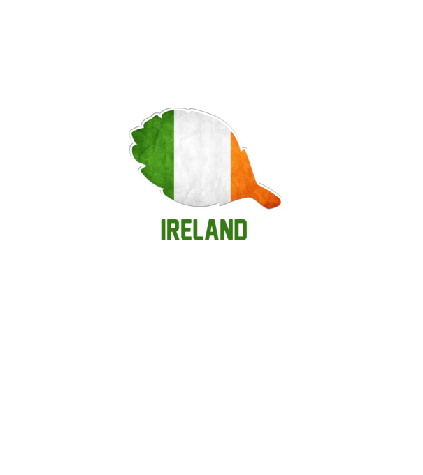 Ír zászló minta fehér pólón