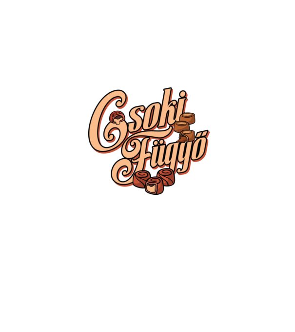 Csoki függő minta farmerkék pólón