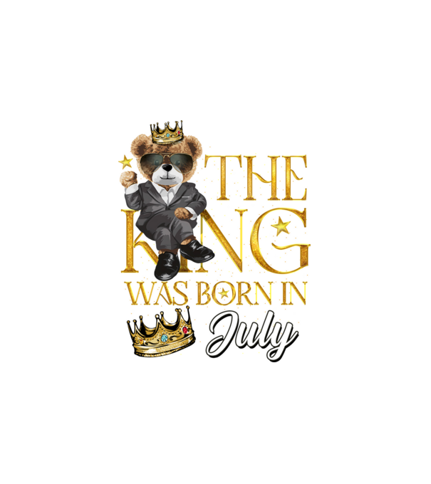The king was born int JULY minta fehér pólón