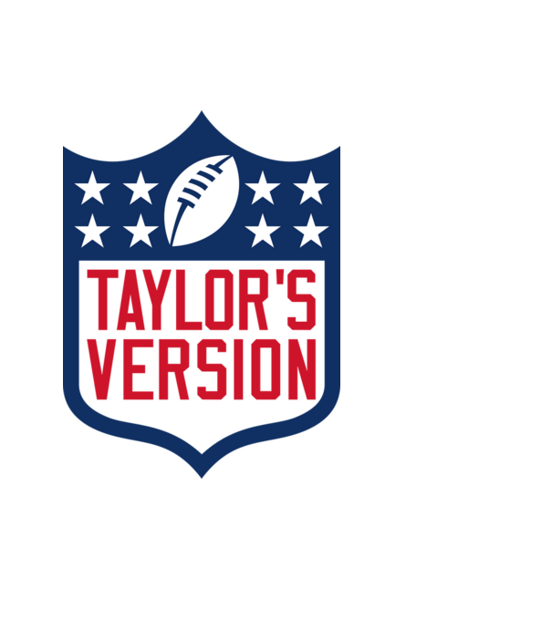 Taylor Swift football logo minta világoskék pólón