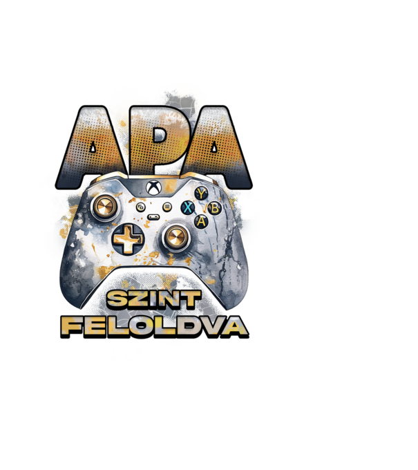 Apa szint feloldva minta fekete pólón
