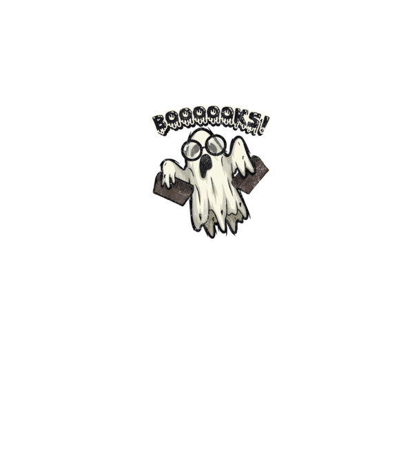 Spooky booookworm minta fekete pólón