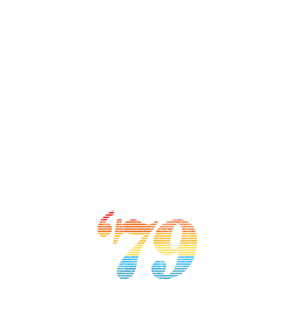 Retro születésnap 1979 minta sötétkék pólón