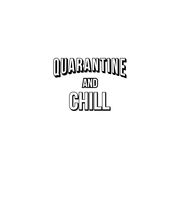 Quarantine and chill minta farmerkék pólón